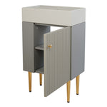 Bathroom Furniture Washbasin with Vanity Unit, 55 cm, Small Guest, Light Grey