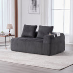 Two-Seater Sofa with Storage Pocket & Drink Holder - Corduroy