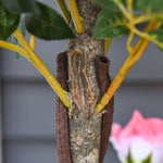 Artificial Rose Tree 90 cm Large Realistic Plant in Pot, Plastic