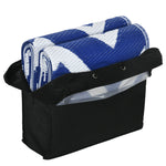 Outdoor Rug, Water-Repellent, with Carrying Bag, Plastic Blue-White