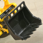 Seat Excavator, Children's Ride-on Car Tractor with Storage and Horn, Yellow and Black