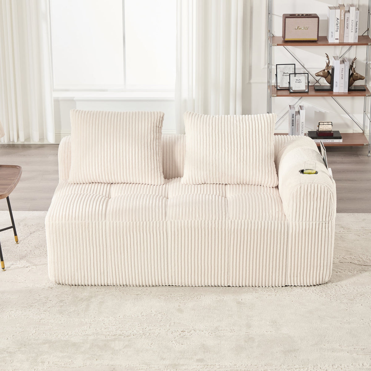 Two-Seater Sofa Storage Pocket Drink Holder - Corduroy