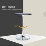 Bar Table Dining Table Counter Table, Kitchen Table, Black Faux Leather