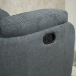 Reclining Armchair, 150° Tiltable for Living Room, Dark Grey Linen Look
