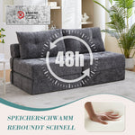 Folding Sofa Bed with Pillows & Backrest, Comfortable Floor Mattress