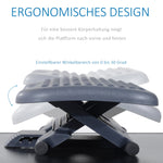 Relax Footrest for Office, Height-Adjustable, Plastic Dark Grey, 46x35cm