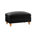 Windsor Stool with Removable Ruffled Skirt and Chenille Fabric, Black