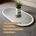 Full-Length Standing Mirror 161.5x50cm - Black Aluminum Frame