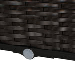 Raised Bed Planter, Rattan Look, 40x40x44cm, PP Brown