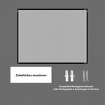 Bathroom Mirror 50x70 cm, Copper-Free HD Wall Mirror, Black Aluminum