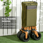 Handcart Foldable Transport Cart with Folding Board, 120 kg, Green