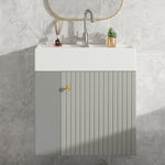 Bathroom Furniture Washbasin with Vanity Unit 55cm, Hanging, Light Grey