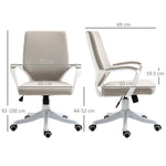Ergonomic Office Chair with Lumbar Support, Adjustable 120kg, Beige
