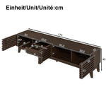 TV Cabinet Lowboard 1 Drawer 3 Doors 170cm Vintage Wood Finish