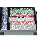 SPORTNOW Poker Case, Complete Set with 400 Chips and Accessories, aluminum