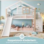 Children's Bunk Bed Slide Stairs Storage Scandinavian Solid Wood