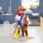 Rocking horse plush toy children's rocking animal brown