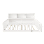 Daybed Sofa Bed 140x200cm Storage Compartment Slatted Base Pine Wood White