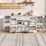 Multifunctional Kitchen Buffet 138cm Drawer Adjustable Shelves