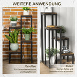 Plant Stand, 4-Level Multifunctional Shelf, Brown