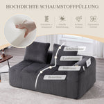 Two-Seater Sofa with Storage Pocket & Drink Holder - Corduroy