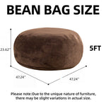 5FT Bean Bag Chair, Soft Comfortable Reading Sofa for Adults