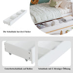 Bunk Bed, Children's with Slide, Drawers, Stairs & Lockers, Pine+MDF White