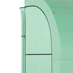 Greenhouse, Shelves Windows Winter-Proof Steel, Green