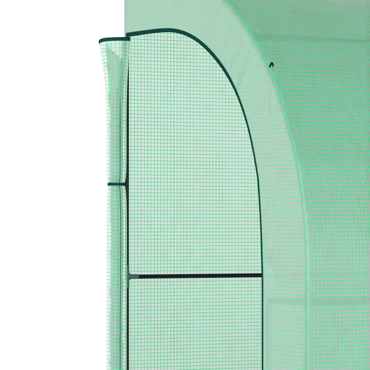 Greenhouse, Shelves Windows Winter-Proof Steel, Green