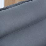 Relaxing Chair Floor Sofa, 360° Rotatable, 5-Level Adjustable Backrest, Dark Grey Steel