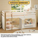 Children's Loft Bed 90x200cm with Ladder & Play Area White