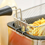 Deep Fryer 3L, Adjustable Thermostat, Stainless Steel Silver