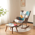 Rocking Chairs, Leisure with Splicing, Footrest