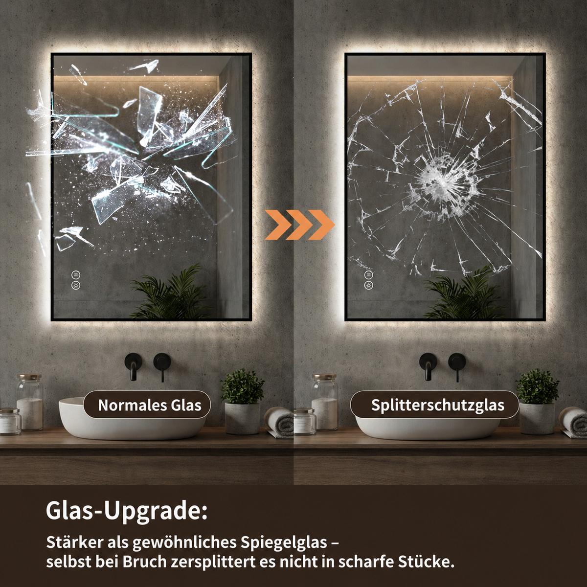 LED Bathroom Mirror 50x70 cm Anti-Fog Dimmable Silver Glass