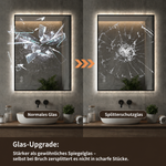 LED Bathroom Mirror 70x90 cm - Anti-Fog Dimmable Silver Glass