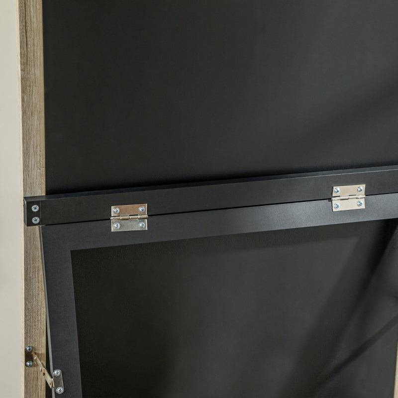Full Length Mirror, Standing/Wall, White + Natural Wood