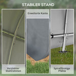 Foil-Lined Garden Shed 3x3m UV/Water-Repellent Two Roller Doors, Steel/PE Grey