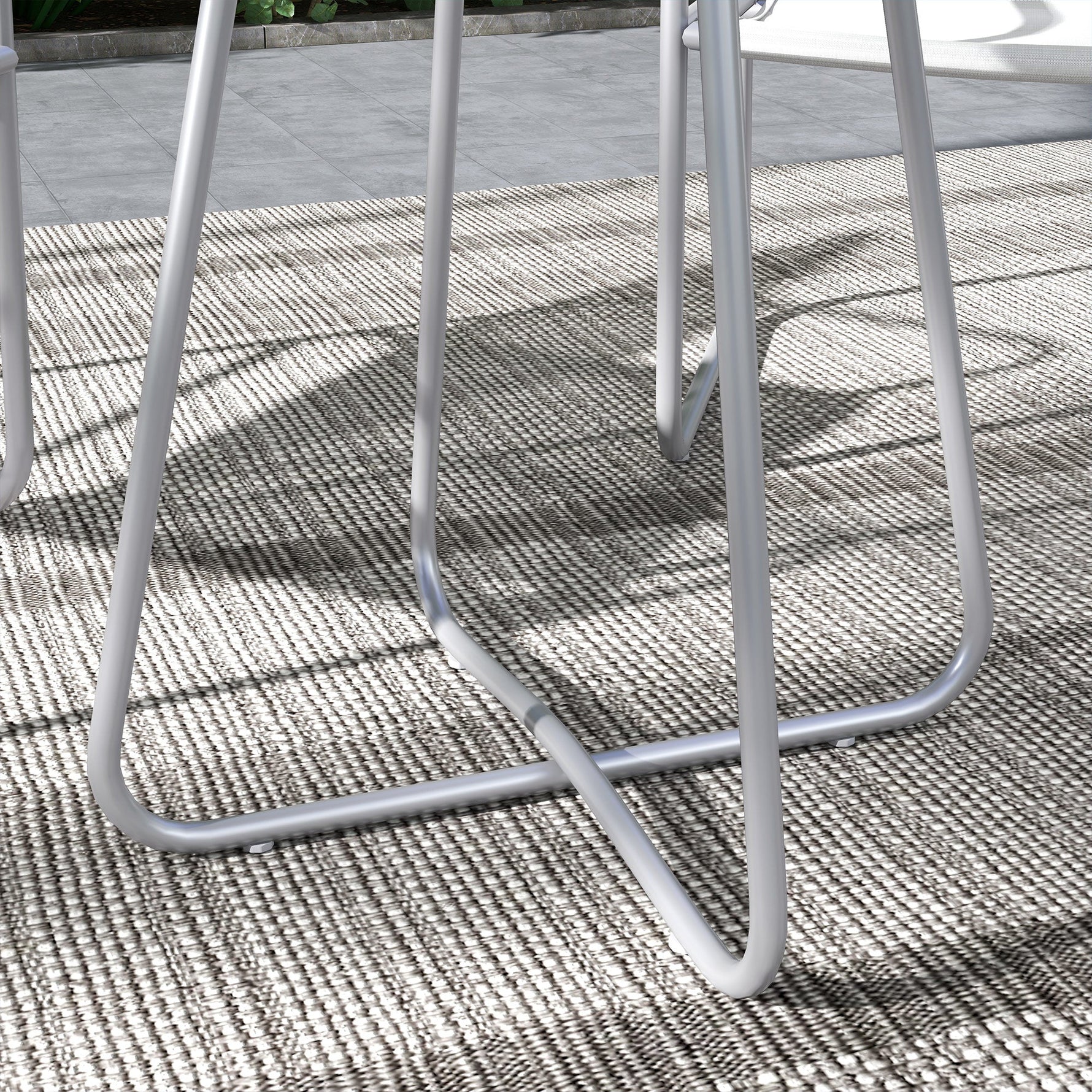 3-piece Bistro Set, Balcony Furniture, Mesh Light Grey