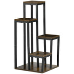 Plant Stand, 4-Level Multifunctional Shelf, Brown