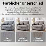 Two-Seater Sofa Bed with Adjustable Backrest and Pull-Out Design, Cotton-Linen Fabric