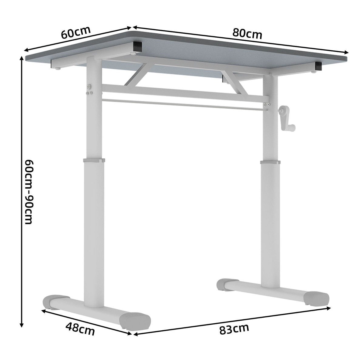 Adjustable Study Desk: Height-Adjustable, Multi-Purpose Home/Office Desk, Compact Design