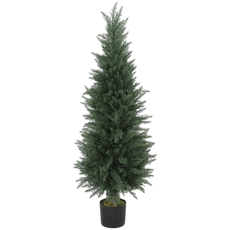 Artificial Cypress Plant, 120cm UV-resistant Tree, Green