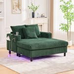 Chaise Lounge Recliner, Soft with Cup Holders, USB Ports, LED Lighting