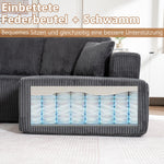 Modern U-Type Leisure Sofa with Modular Design and Lounge Chairs, Lamp Fabric
