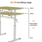 Adjustable Study Desk, Height-Adjustable Multi-Purpose Home/Office, Compact Design