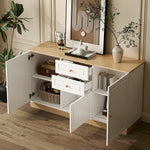 Sideboard with 3 Doors and 2 Drawers, Multifunctional Storage Furniture