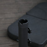 Cantilever Parasol Crank Steel Frame Ø3x2.5m, Black Polyester Fabric