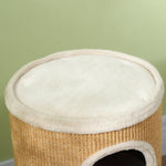 Cat Tree, Plush Sisal Surface, Brown-Beige