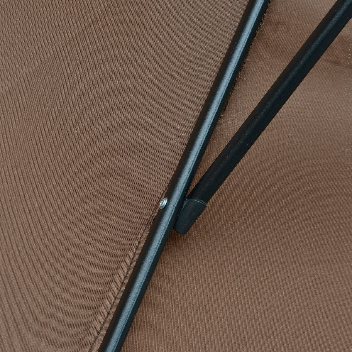 Cantilever Parasol, Sunshade Ø3x2.5m with Crank, Steel Frame, Coffee Polyester Fabric