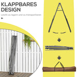 Foldable 2-in-1 Hammock Stand & Clothes Rack, 120kg Load Capacity, 290x92x88cm, for Garden & Patio